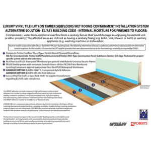 Luxury Vinyl Tile on timber floors E3 AS1 LVT Containment 07122021