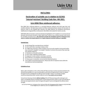 Uzin KE66 Statement of Usage E3 AS1 12112021